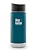 Klean Kanteen Wide Mouth Insulated Water Bottle with Cafe Cap - 16 Ounce Neptune Blue