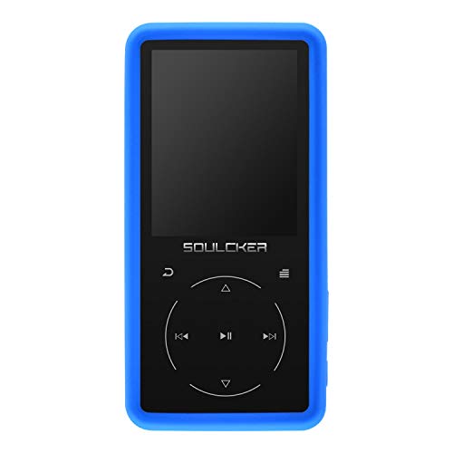Fromsky Case for Soulcker D16 MP3 Player, Silicone Protective Cover Case with Tempered Glass Screen Film Screen Protector (Blue) - Thumbnail 6