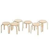 ECR4Kids Bentwood Stackable Stools, Classroom