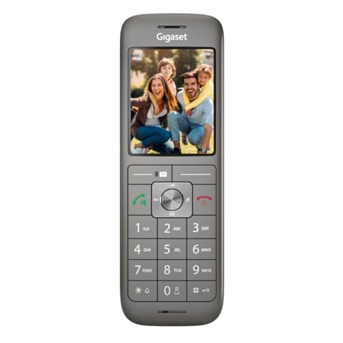 Gigaset CL660HX - design DECT-Mobilteil mit Ladeschale - Fritzbox-kompatibel - hochwertiges Schnurloses Telefon für Router und DECT-Basis, anthrazit-m