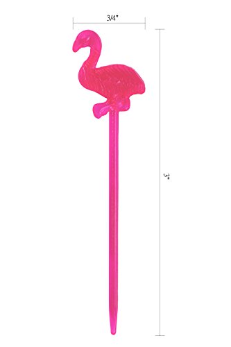image for 90shine Flamingo Fruit Toothpicks Cupcake Toppers - Birthday Picks Sti