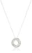 14k White Gold and Circle Diamond Pendant Necklace (1/5 cttw, I-J Color, I2-I3 Clarity), 18