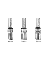Amana Herramienta 45475   3TS Flush con punta de carburo recortar Plunge plantilla de 3 8 X 1 2 CH X 1 4 inch SHK W Ball Bearing superior 3 Flauta Router Bit