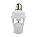 uxcell® Motion Sensor Switch AC 110V-240V Socket Infrared Motion Sensor Automatic E27 Light Lamp Holder Switch Security Automatic Wall light Switch White