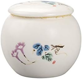TONGZHENGTAI Tea Set Ceramic Tea Caddy Multifunction Tea Storage Tank Sealed Cans Food Cans Tea Ware Accessories Green Materials (Color : Escape fang)