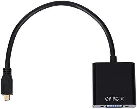 Professional 1080P Micro HDMI to VGA Female Video Cable Converter Adapter for PC Laptop Computer Black - black