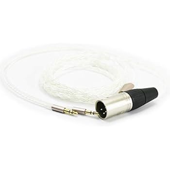 NewFantasia HiFi Cable 4-pin XLR Balanced Male Compatible with Hifiman HE4XX, HE-400i (The Latest Version with Both 3.5mm Plug) Headphones Silver Plated Replacement Audio Upgrade Cable
