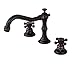 Rozin Widespread 3 Holes Bathroom Sink Faucet Dual Cross Knobs Mixer Tap Oil Rubbed Bronze