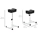Best Choice Products Adjustable Pedicure Manicure Footrest Stool for Spa, Salon, Black/White