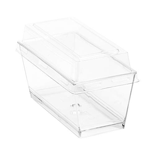 5 Ounce Disposable Bakery Containers, 100 Rectangle Cake Containers With Lids, Package