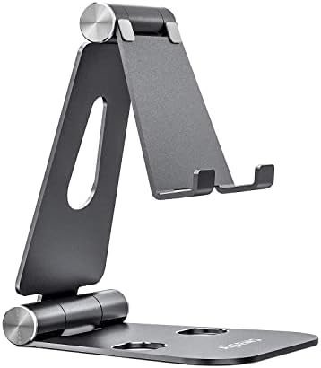 MS2PXL-094 Soporte TAMAÑO XL DE SOBREMESA Ajustable (2 PIVOTES) para TELEFONO/Tablet, Gris