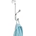 iDesign York Lyra Over the Door Organizer Hooks for Coats, Hats, Robes, Towels - Dual Hook, Chrome