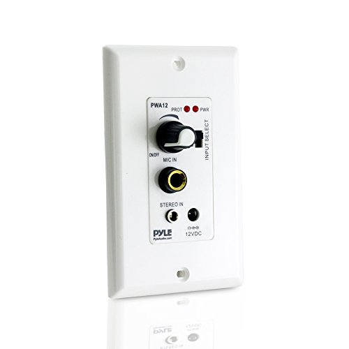 Pyle InWall Audio Receiver, Wall Plate Sound Control Amplifier (Microphone & Aux Inputs) Buy