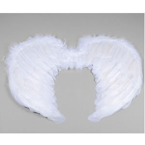 Mini White Feather Angel Wings