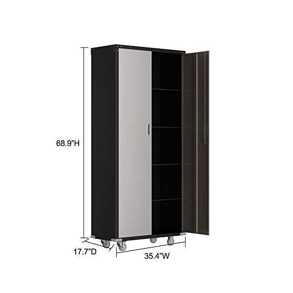 Bonnlo Steel Garage Storage Cabinet with Lock Metal ...