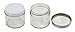 Pinnacle Mercantile 2 oz Glass Jars Containers Spice Straight Sided with White Metal Lids 24 ct case