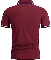 Red Polo Shirts for Men Short Sleeve Tennis Polo