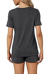 RUBZOOF Pajamas for Women Shorts Set Casual V Neck