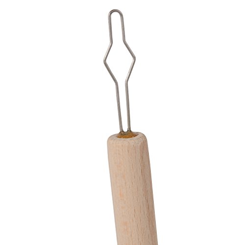 DMI Dressing Stick, Button Hook and Zipper Pull, Durable Wood Handle, Dressing Aid for Limited Mobility