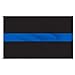 ERT Thin Blue Black Flag 3x5 Foot Brass Grommets to Support Police American Flag