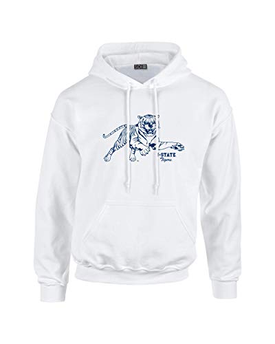 Jackson State Tigers College 50/50 Hoodie, White, XL