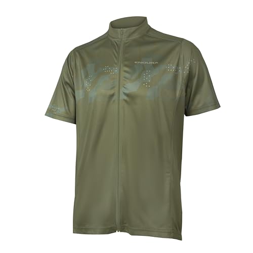 Endura Hummvee Ray II Kurzarm Jersey für Herren, Olivgrün, S