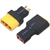 1 Pair ShareGoo No Wires Deans T Style Deans Plug to XT90 Female Male Adapter Connector for RC Lipo/NiMH Battery Charger
