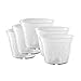 YIKUSH Orchid Pots with Holes Clear Orchid Pot Plastic Plant Pot Flower Pots Outdoor and Indoor Use 5.5 inch 5 Pack