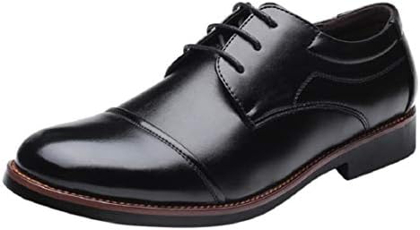 Men's Cap Toe Lace up Dress Shoes Oxford Formal Round Toe Comfortable Business Comfort Classic Modern Shoes by Lowprofile