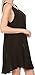 Sakkas 16609 - Alechia Mid Length Tank Top Sleeveless Embroidered Caftan Dress / Cover Up - Black - OS