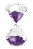 KOVOT KO-215 15 Min Diamond Shape Hourglass Sand Timer & Paperweight, Purple