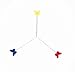 TECH-P® Quilting Quilter's 2.0'' Flat Butterfly Head Pins Boxed- Childhood Color (2x100 Count)