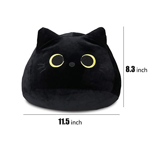 black cat pillow