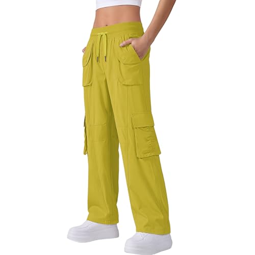 Rolanko Girls Cargo Pants Kids Waterproof Hiking Pants Lightweight Quick Dry Joggers with Pockets for School Outdoor Travel (Avocado, 14-15Y) at Amazon