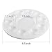 12PCS Paint Tray Palettes Plastic for Kids Acrylic Oil Watercolor Craft DIY Art Painting, 10 Wells Washable, Round, White