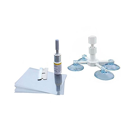 DIY Car Windshield Repair Tool Kit Set for Auto Window Glass Windscreen Chip Crack (White) - Thumbnail 5