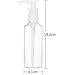 TecUnite 6 Pack Small Pump Bottles Clear Travel Bottle Plastic Empty Spray Dispenser Hand Lotion Sanitizer Refillable Accessories Set with Small Funnel for Flight, Airport, Holiday(100 ml,White)