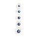Silverline Jewelry Ball Earrings 5 Pair Set 316L Surgical Stainless Steel Round Ball Stud Earrings for Women Men Teen Girls Teen Boys, Blue