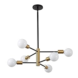 RUIYEY Modern Chandeliers for Dining Room, Black