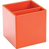Pen Cup with two compartments, Orange