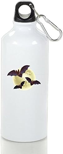 Moon With Bats Aluminum Sports Water Bottle, Great For Outdoor And Sport Activities