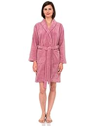 TowelSelections bata de baño para spa, corta, de vellón, para mujer, hecha en Turquía