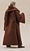 FIGLot 1/12 scale brown Jedi Fabric Robe for SH Figuarts Hasbro Star Wars black series 6 inch figures (Figure NOT included)