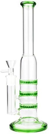 Newest Glass water Bubbler,14.4 mm Joint Handblow Stained Glass Piece Art Making Item (green)