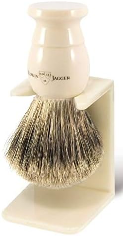 Edwin Jagger English Super Badger Shaving Brush w/Drip Stand