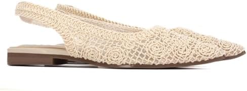 - Ballerines Femme Beige - Chaussures Confortables et polyvalentes - Mode décontractée - Modèle 14512401 (Taille40)