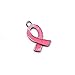 Pomeat 20PCS Pink Ribbon Pendants Breast Cancer Awareness Charms Beads Dangle Pendant Accessories