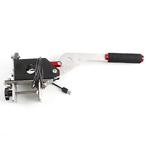 USB SIM Handbrake PC Windows With Clamp for Racing Games G25 G27 G29 T500 FANATECOSW DIRT RALLY Red