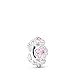 PANDORA Magnolia Bloom Spacer Charm, Sterling Silver, Pale Cerise Enamel & Pink Cubic Zirconia, One Size