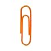 JAM PAPER Colorful Standard Paper Clips - Regular 1 Inch - Orange Paperclips - 100/Pack